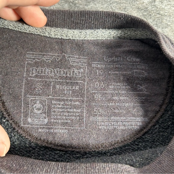 Patagonia‎ Sweatshirt Mens Small Grey Uprisal Crew Pullover Striped Casual Cozy - Picture 3 of 7